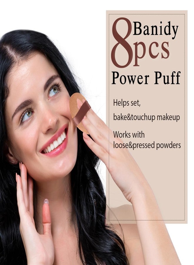 Banidy Powder Puff for Face Powder Triangle Beauty Blender Sponge Halo Glow Brown Powder Puff for Flawless Makeup Application - Image 4